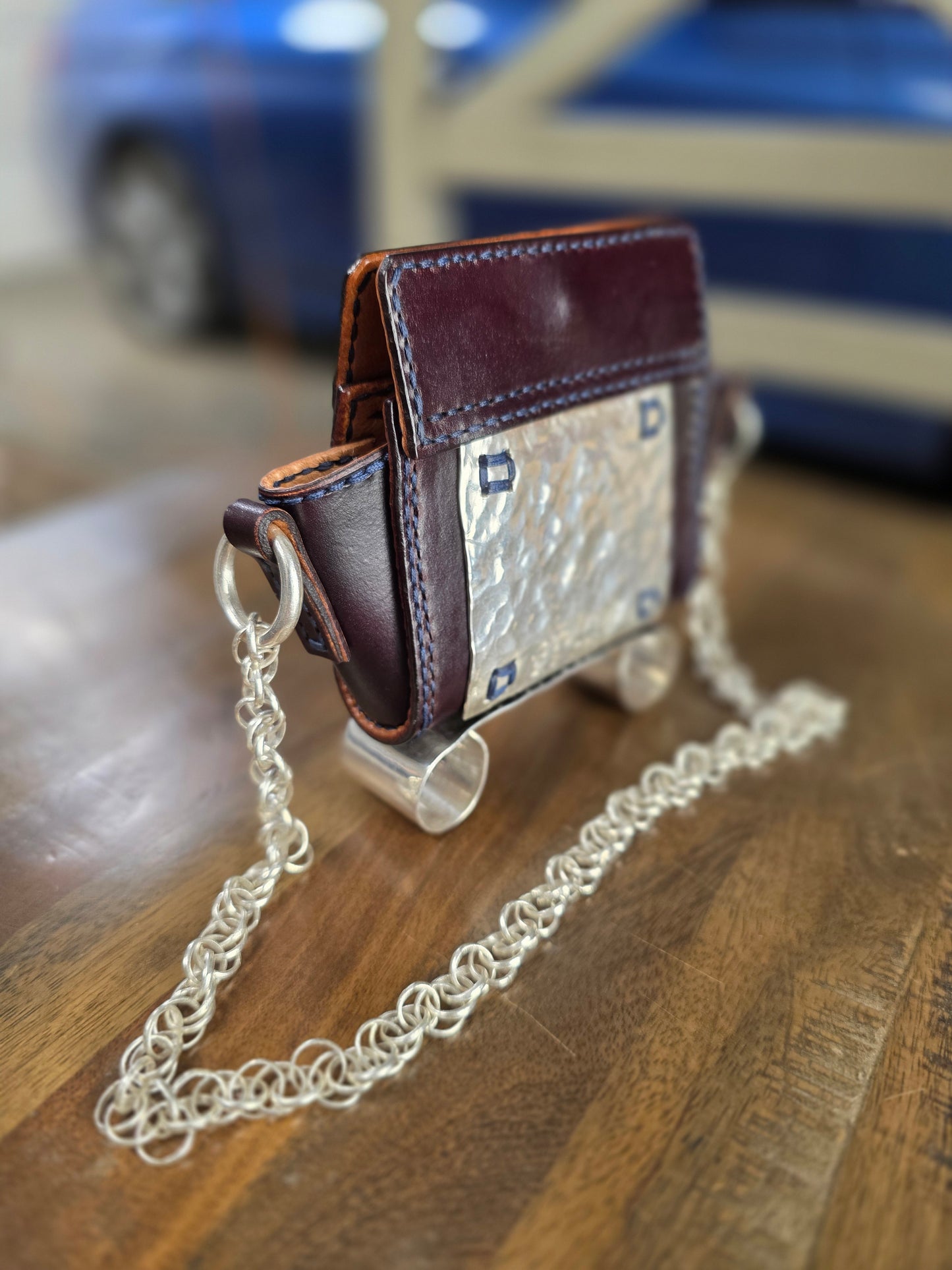 Dinner Party No. 1 - Investment Silver & Leather Art