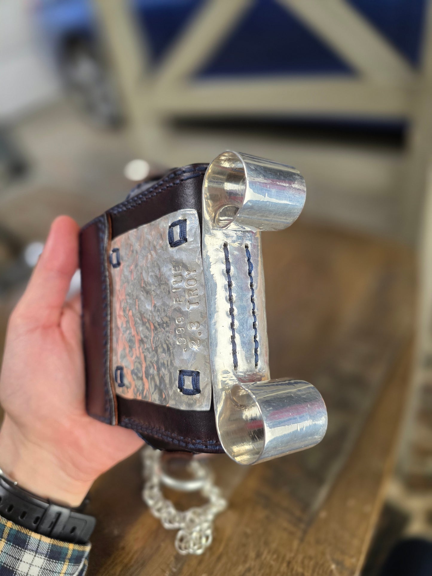 Dinner Party No. 1 - Investment Silver & Leather Art