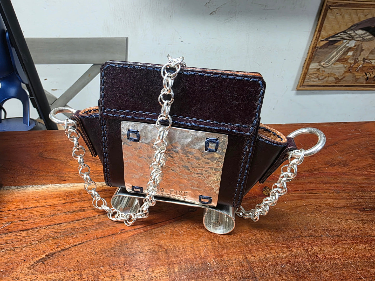 Dinner Party No. 1 - Investment Silver & Leather Art