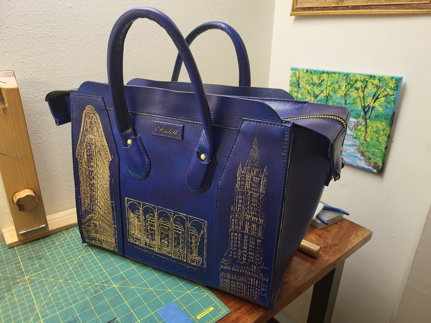 The Elisabeth Bag - NYC Night Scene Masterpiece