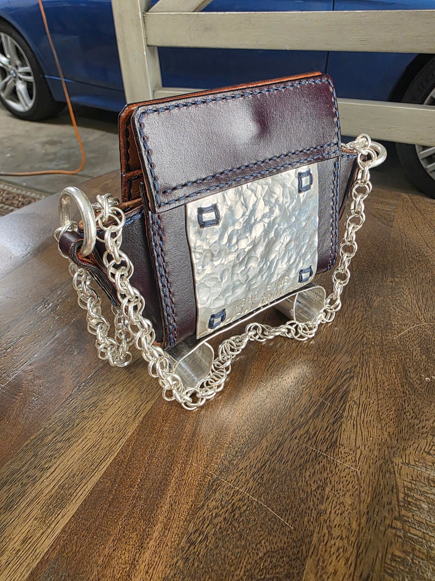 Dinner Party No. 1 - Investment Silver & Leather Art