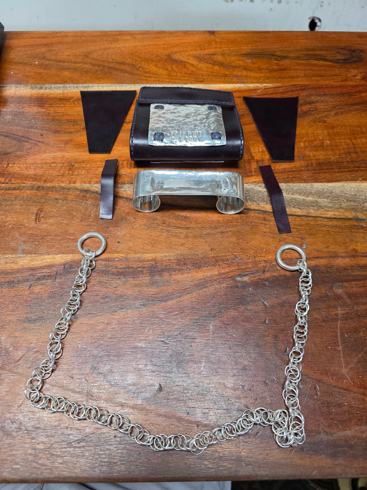 Dinner Party No. 1 - Investment Silver & Leather Art